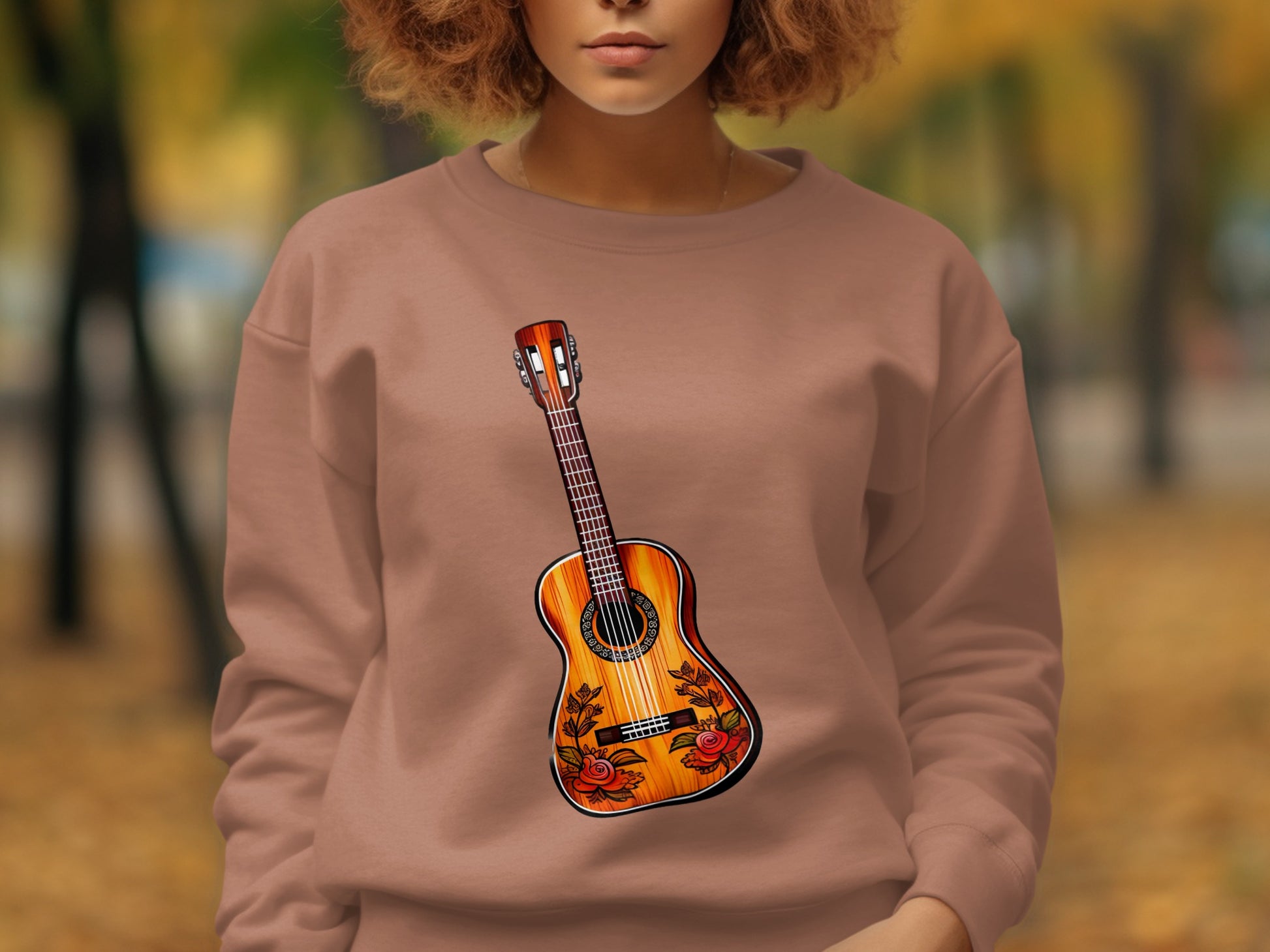 Acoustic Guitar Graphic Print Sweatshirt Product