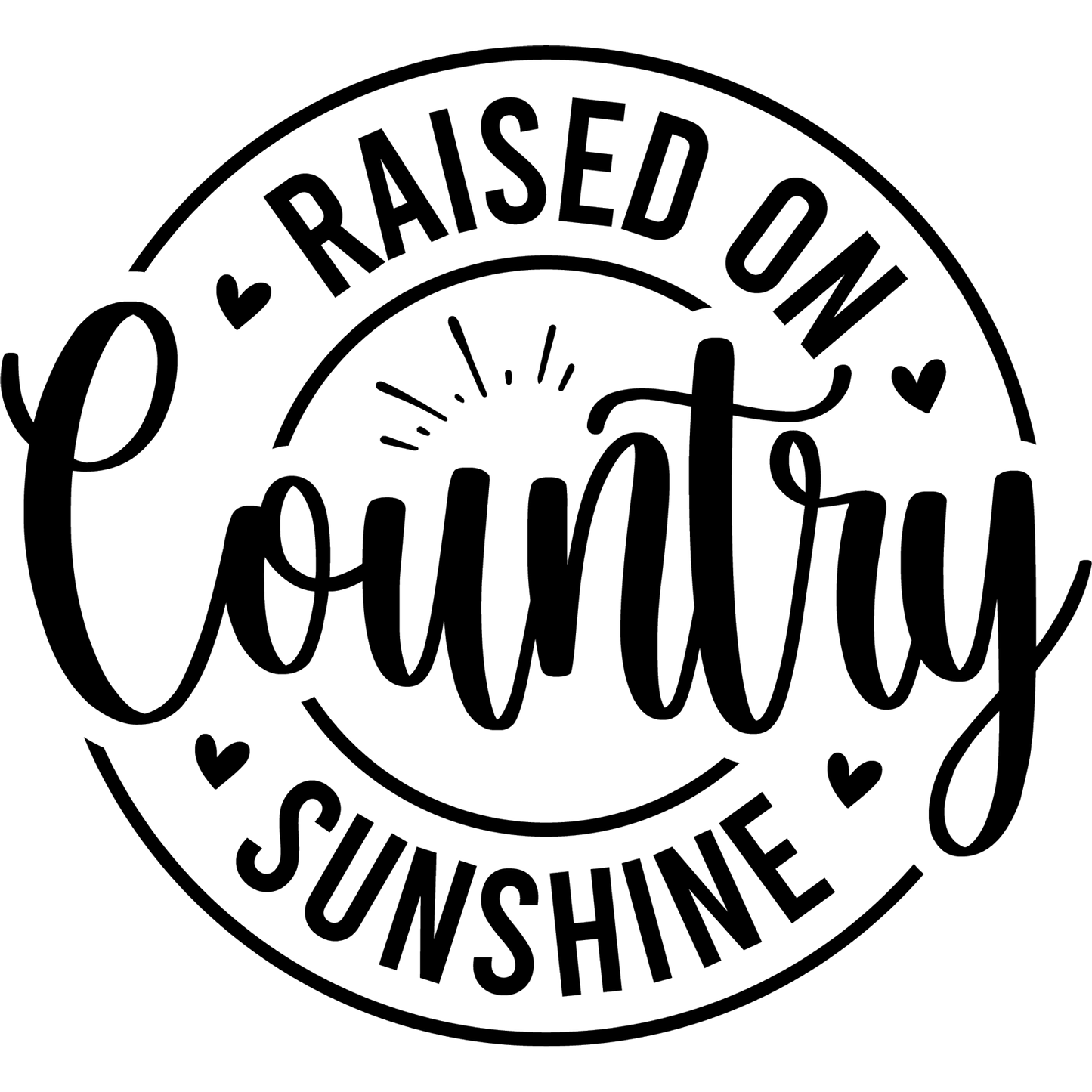 Raised on Country Sunshine Graphic Design Product