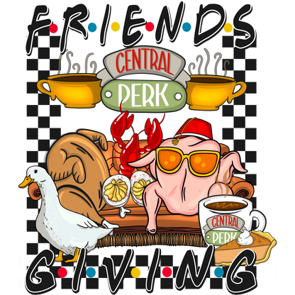 Friendsgiving Friends Central Perk Themed Artwork