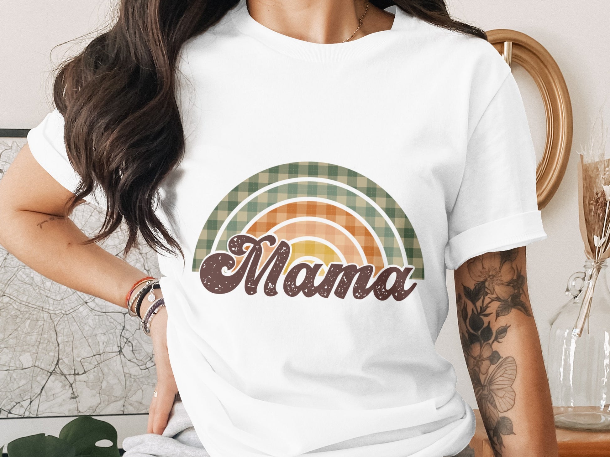 Vintage Rainbow Mama Graphic Tee