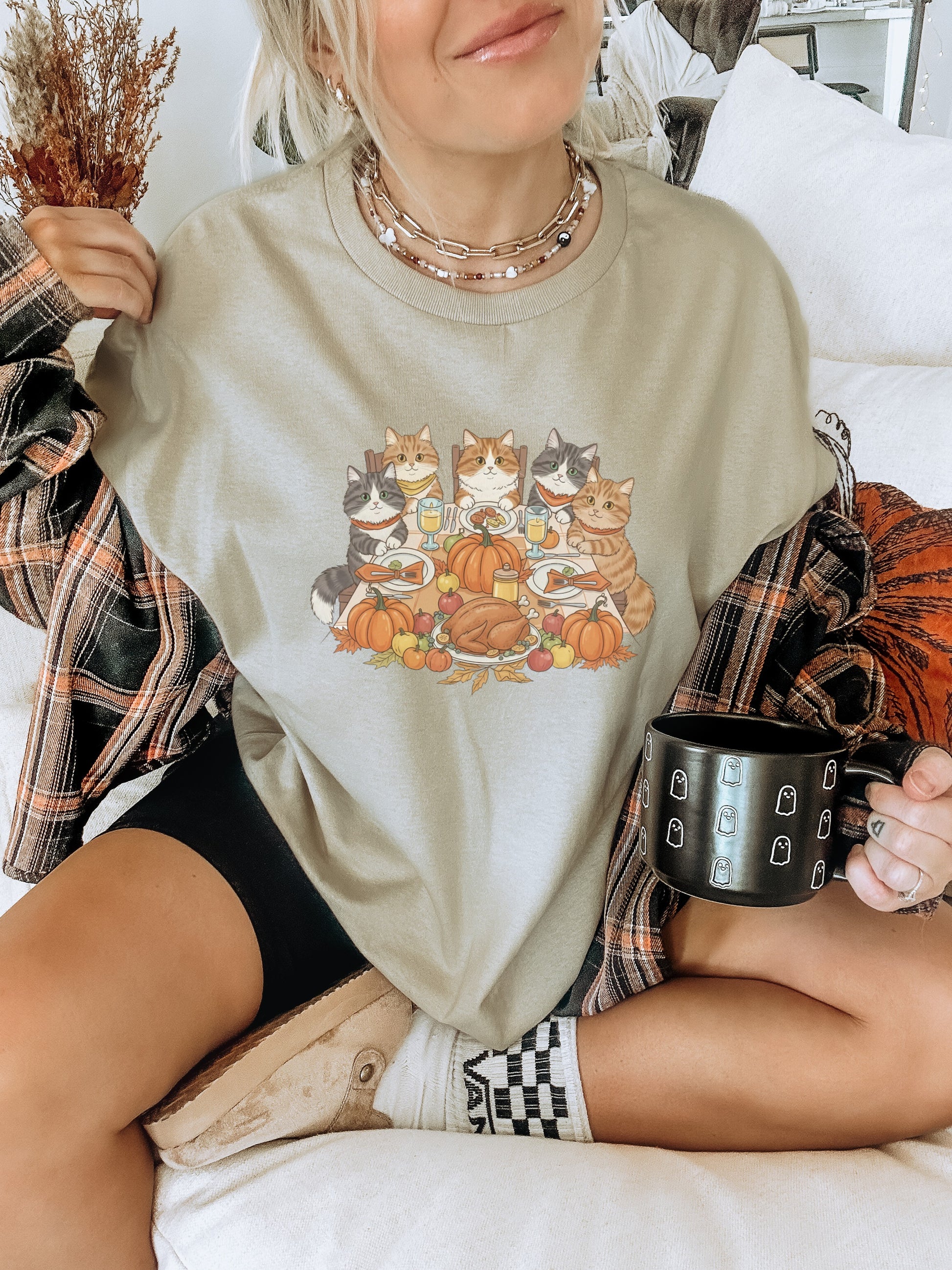 Pumpkin Harvest Kittens Graphic T-Shirt