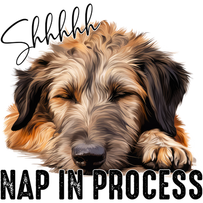 Shhhhhh Nap In Process Sleeping Dog Illustration