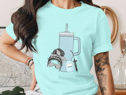 Adventure Tumbler and Gear Graphic T-shirt