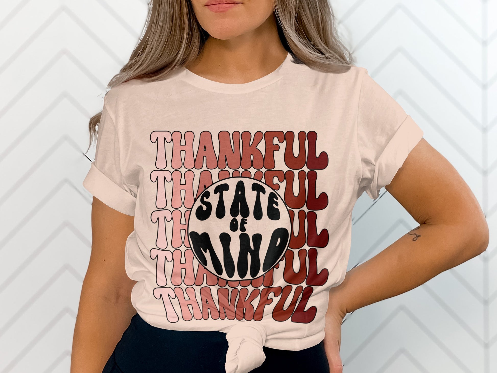 Thankful State of Mind Graphic T-Shirt for Women