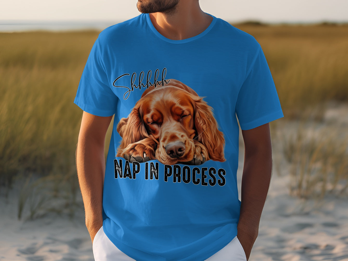 Shhh Nap in Process Cute Dog Graphic T-shirt Product