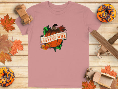 Pumpkin Spice Autumn Leaves Graphic T-Shirt