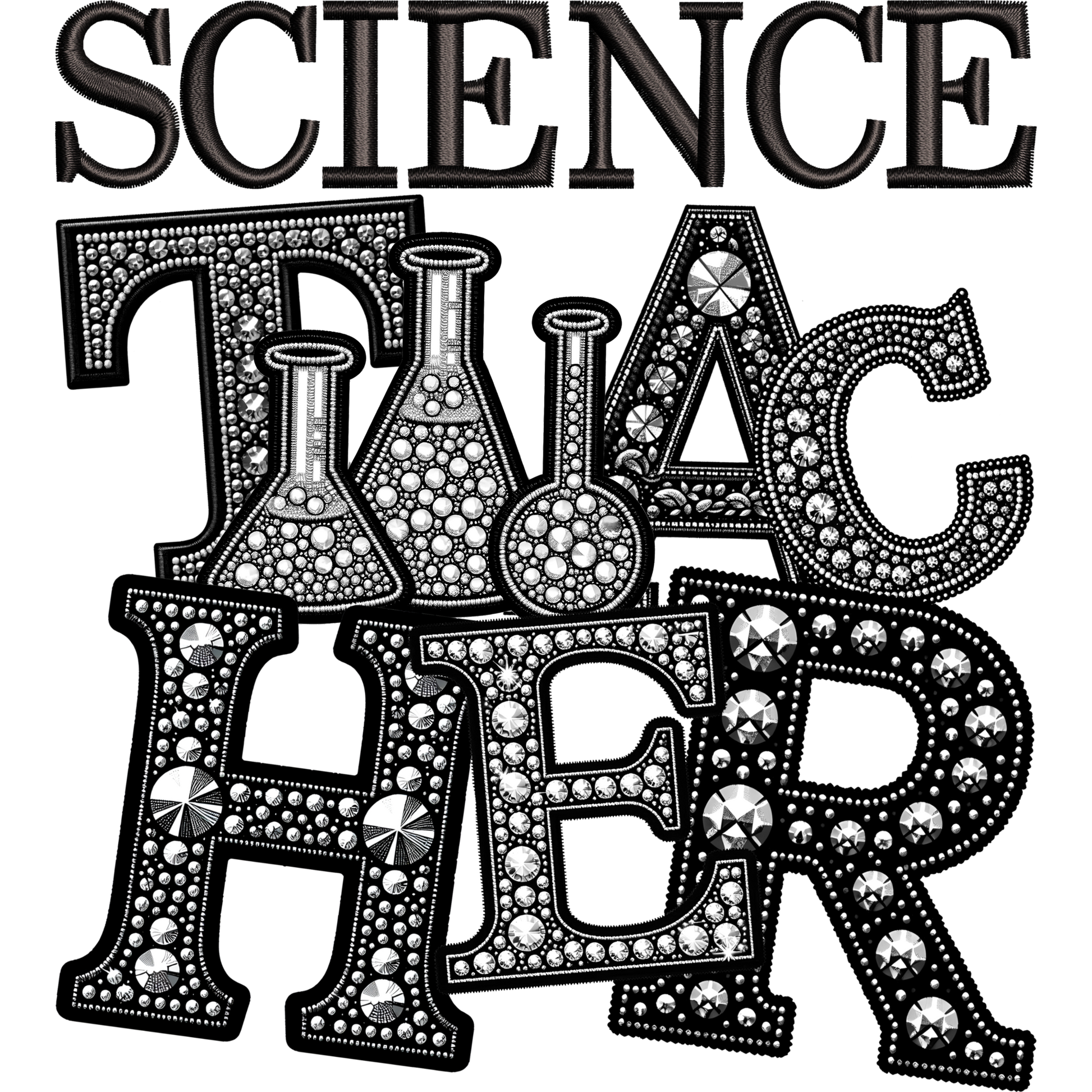 Science Teacher Rhinestone Design Art Product