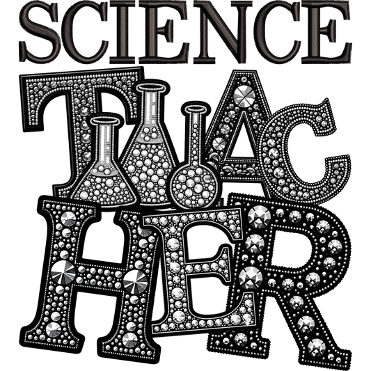 Science Teacher Rhinestone Design Art Product