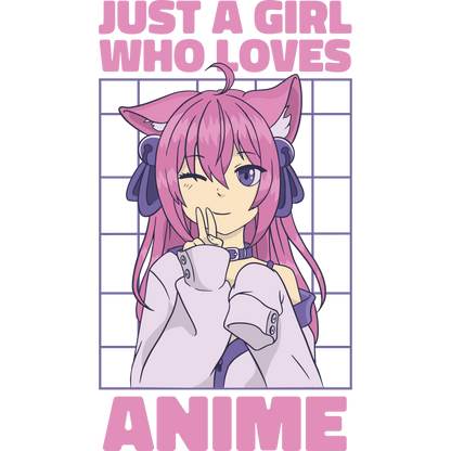 Just a Girl Who Loves Anime Graphic Tee