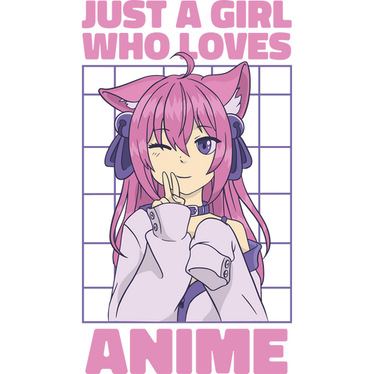 Just a Girl Who Loves Anime Graphic Tee