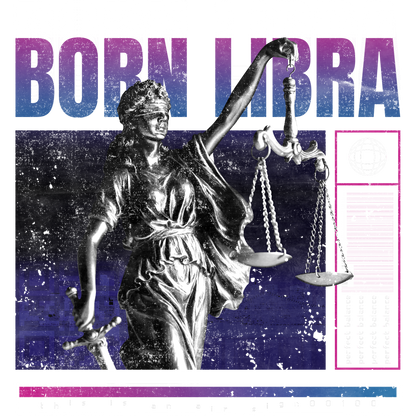 Born Libra zodiac themed shirt