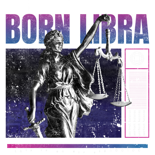 Born Libra zodiac themed shirt