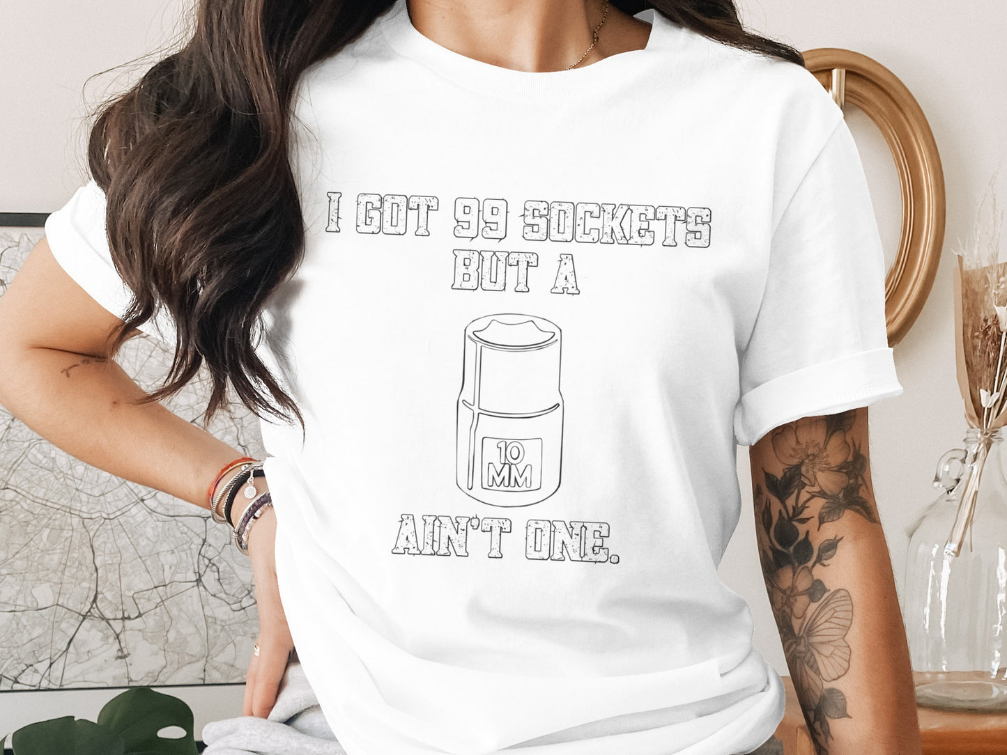 Funny 10mm Socket Themed T-Shirt for Car Enthusiasts