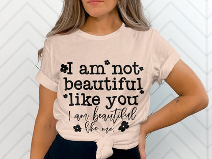 I Am Beautiful Quote Statement Tee for Everyday Wear