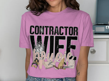 Contractor Wife Bougie Graphic Tee Shirt