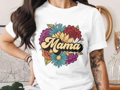 Colorful Floral Mama Graphic T-Shirt Design