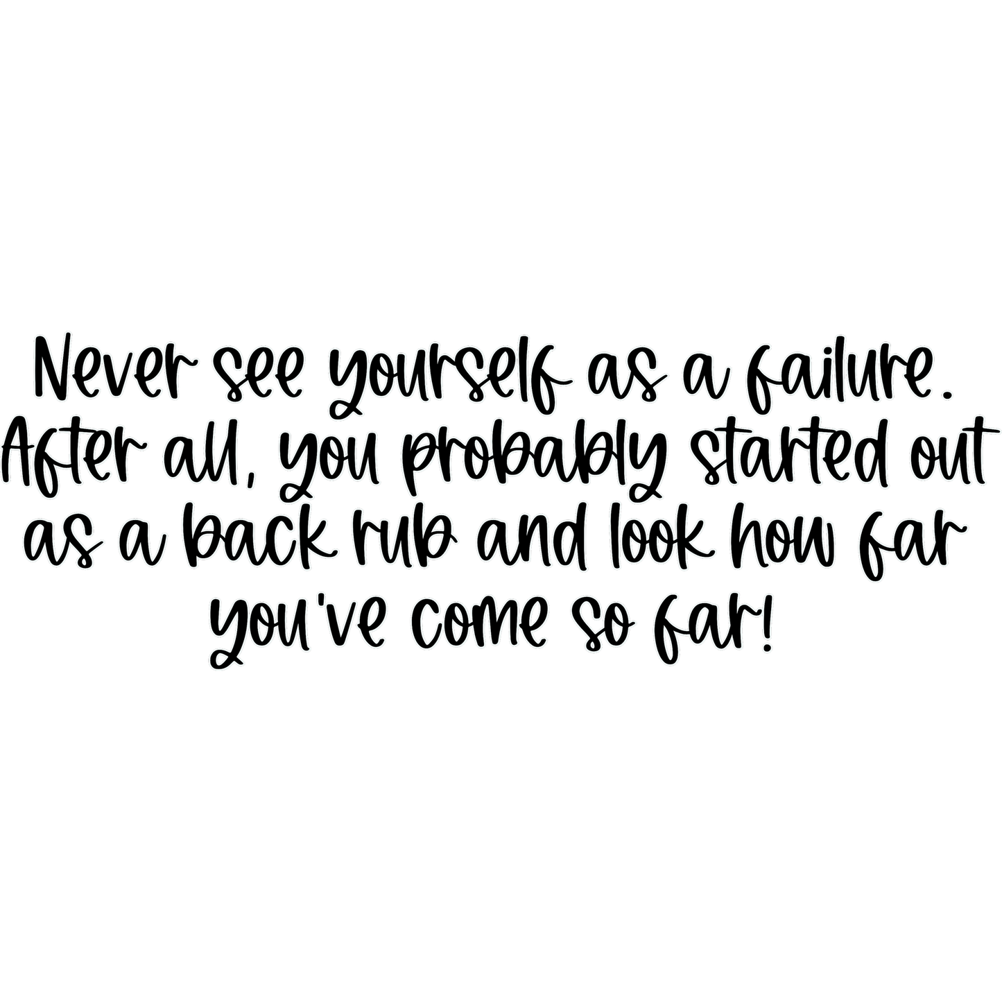 Inspirational Wall Art Never See Yourself as a Failure Decor