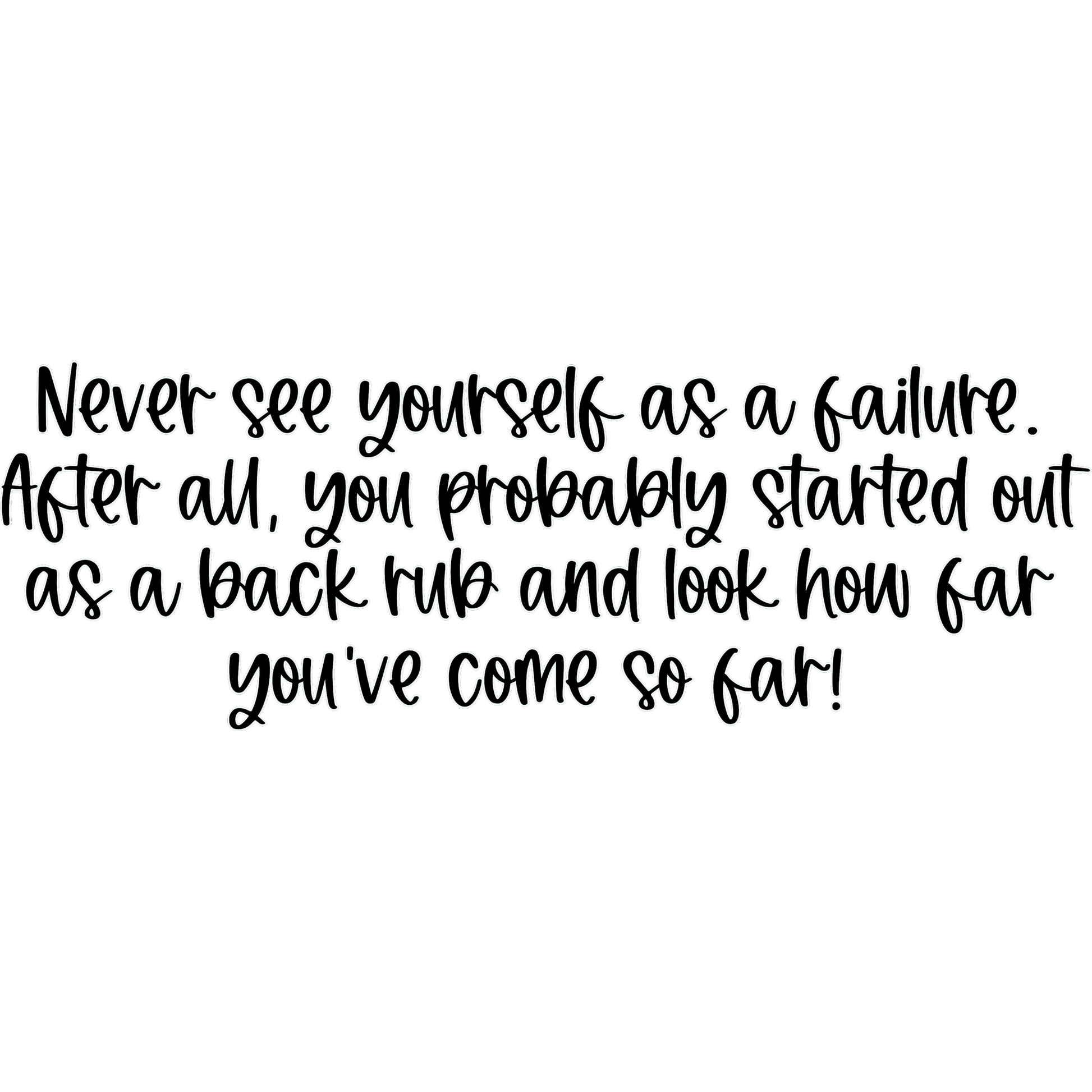 Inspirational Wall Art Never See Yourself as a Failure Decor