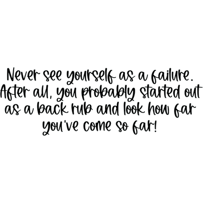 Inspirational Wall Art Never See Yourself as a Failure Decor