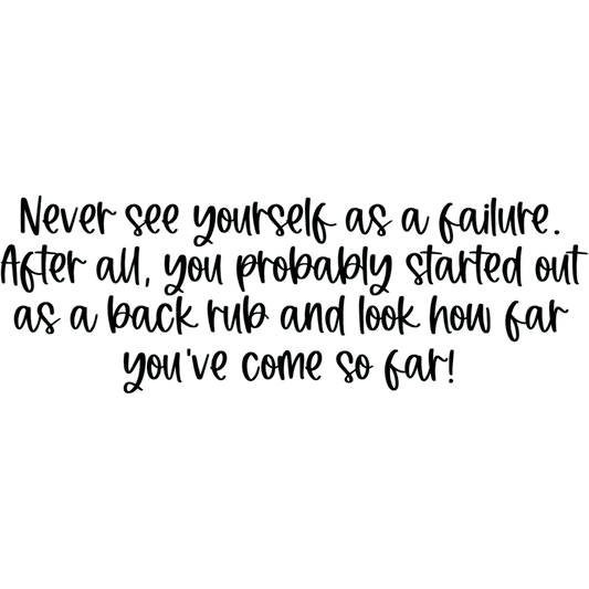 Inspirational Wall Art Never See Yourself as a Failure Decor