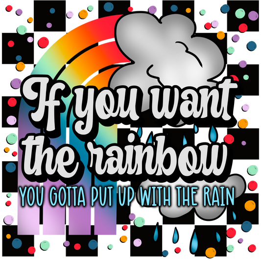If you want the rainbow you gotta put up with the rain