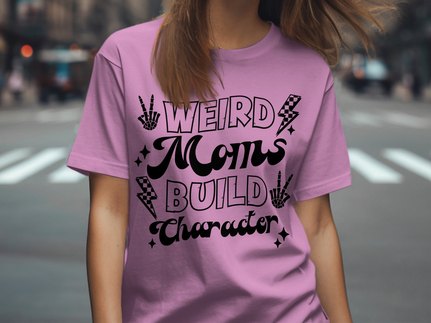 Weird Moms Build Character T-shirt