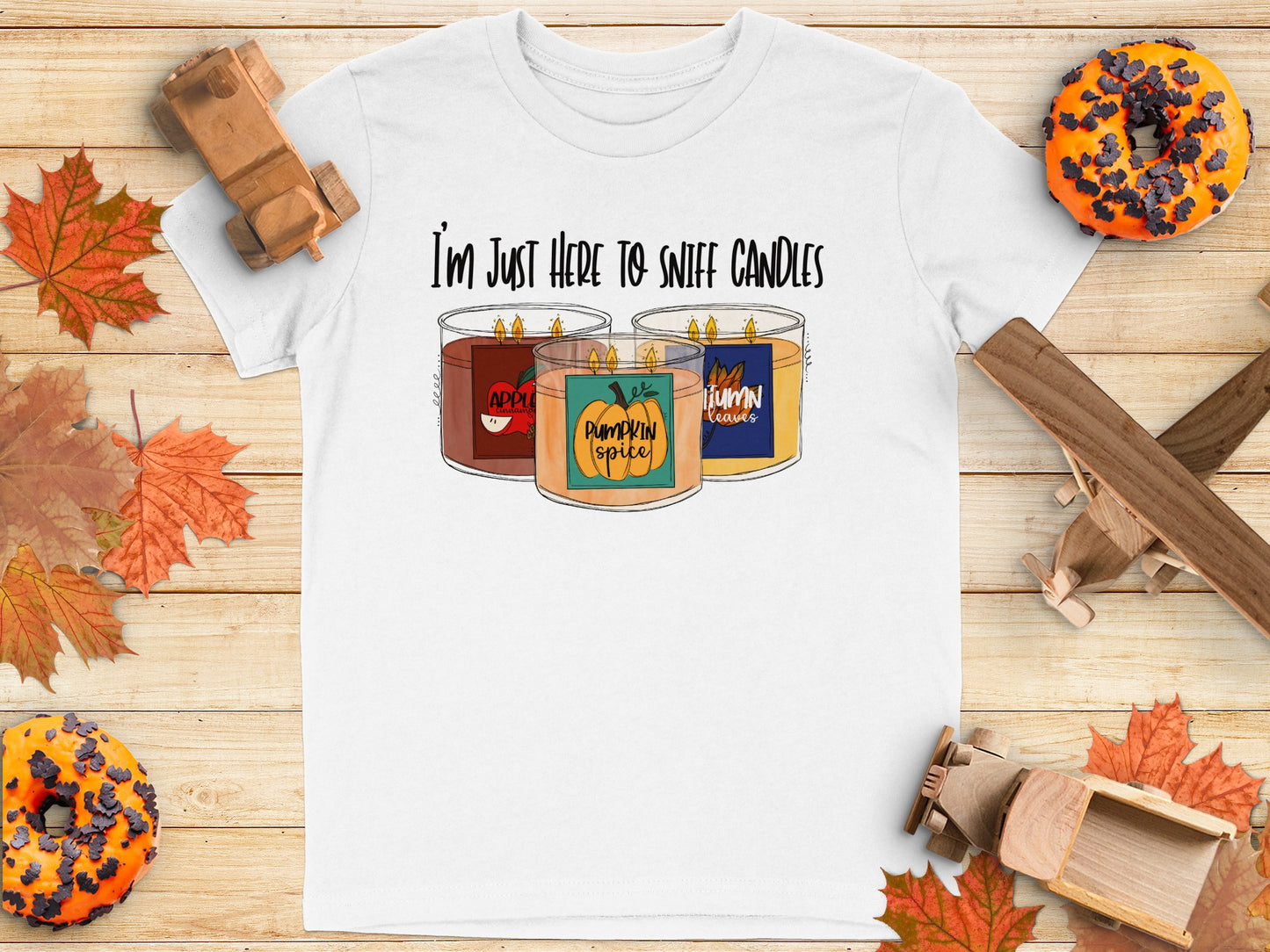 I'm Just Here to Sniff Candles Fall T-Shirt