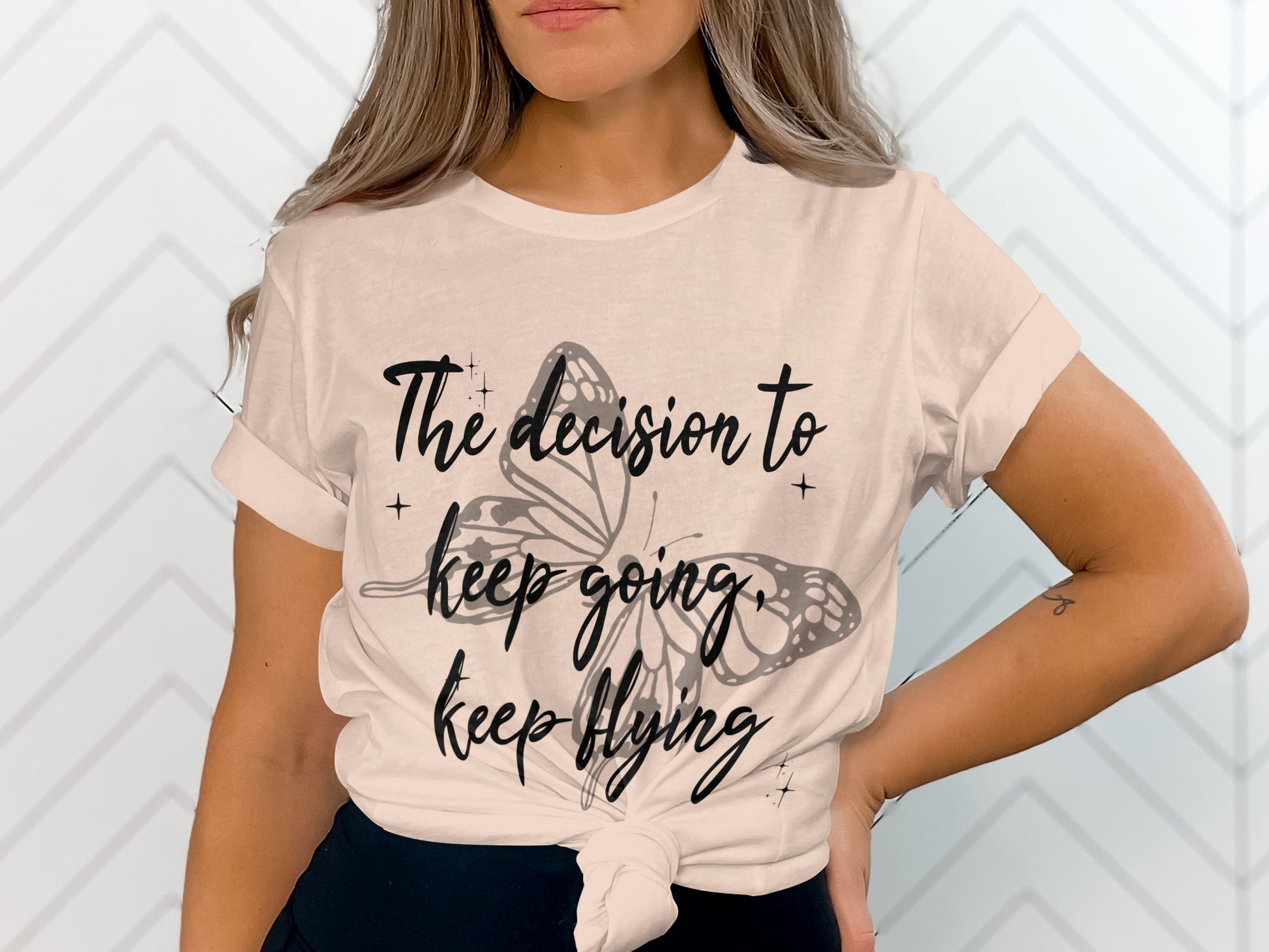 The Decision to Keep Going Keep Flying Graphic Tee