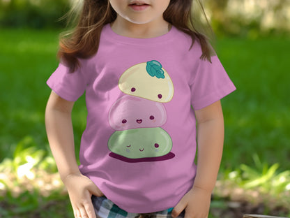 Adorable Fruit-Themed T-shirt with Cute Faces Design