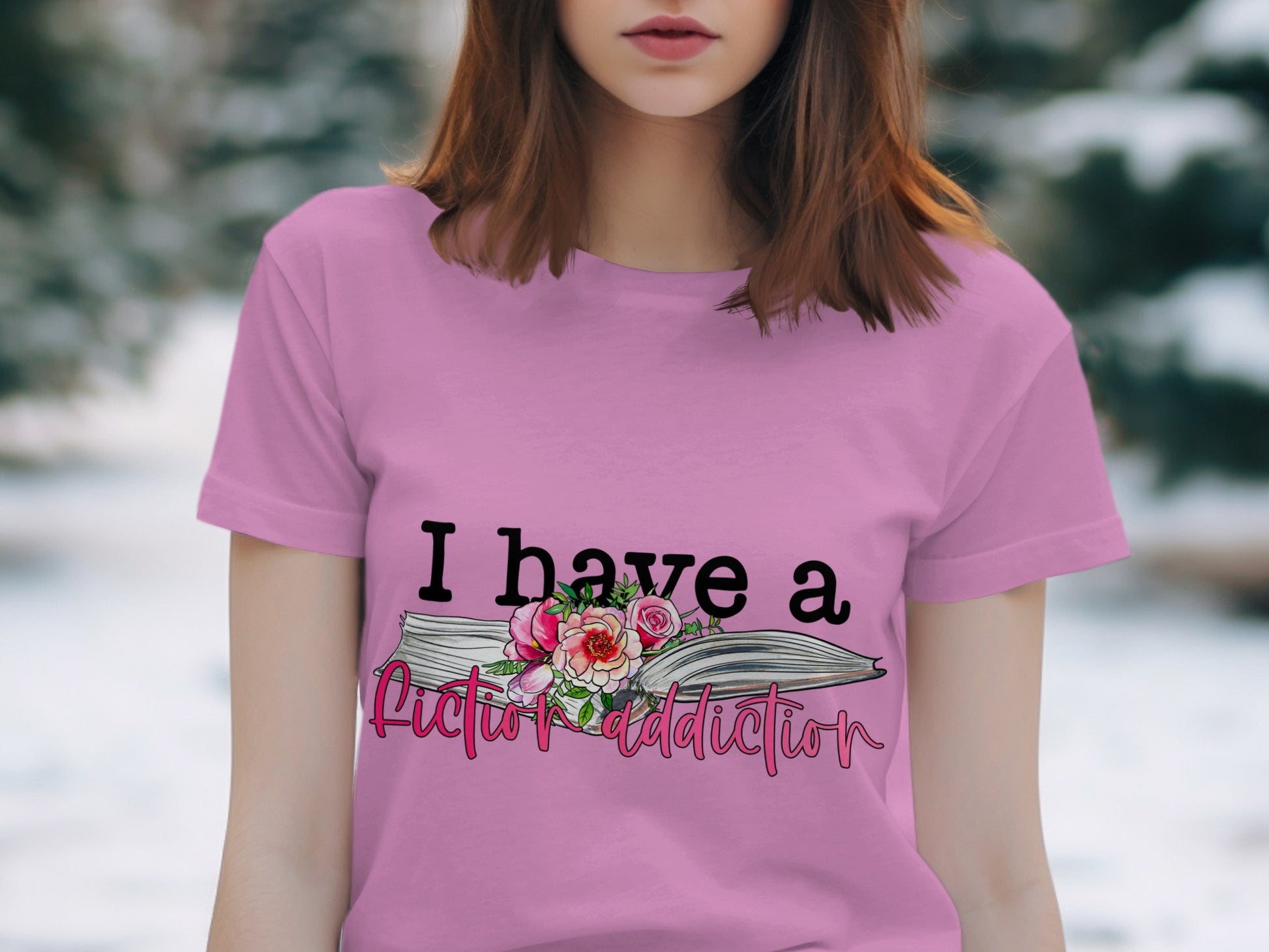 I have a fictional addiction graphic shirt product