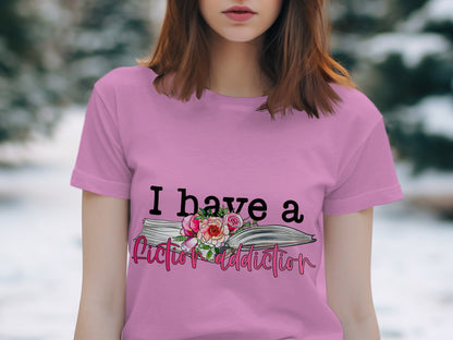 I have a fictional addiction graphic shirt product
