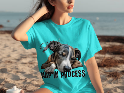 Nap In Process Dog on Beach Graphic T-shirt