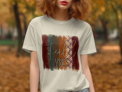 Fall Vibes Graphic Tee with Autumn Colors