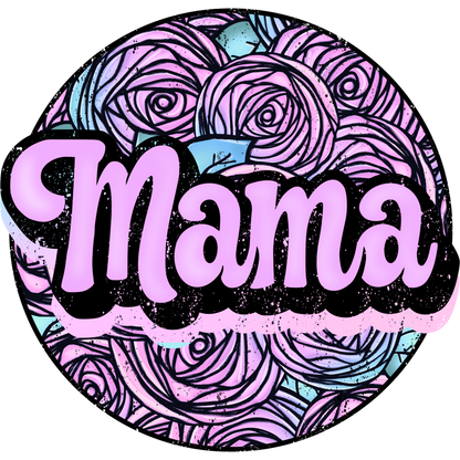 Mama Graphic Floral Circular Wall Art Decor