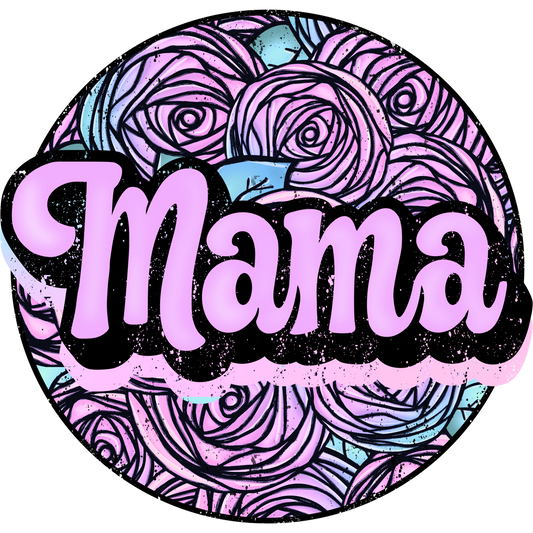 Mama Graphic Floral Circular Wall Art Decor