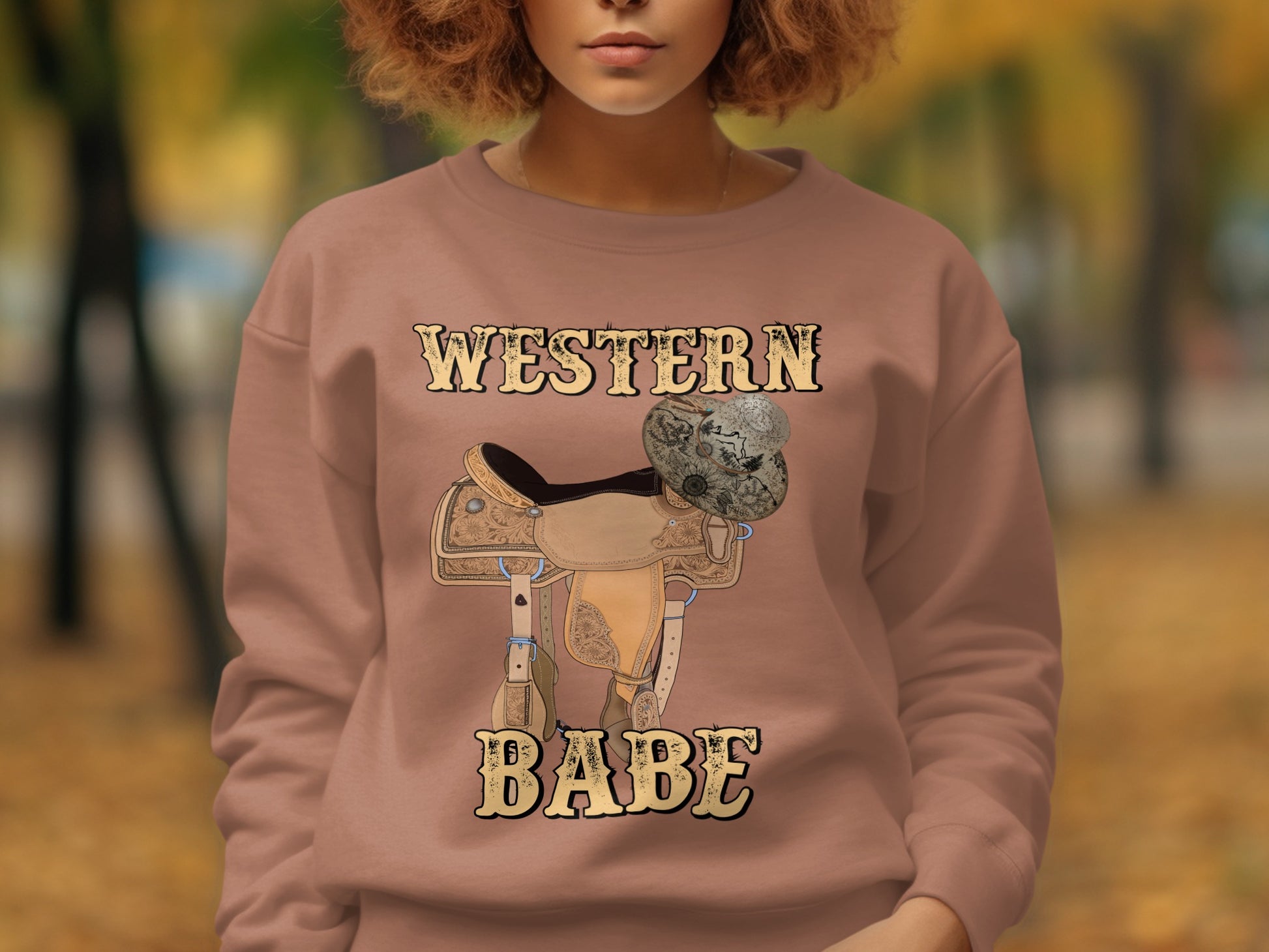 Western Babe Graphic Sweater for Trendy Fashion