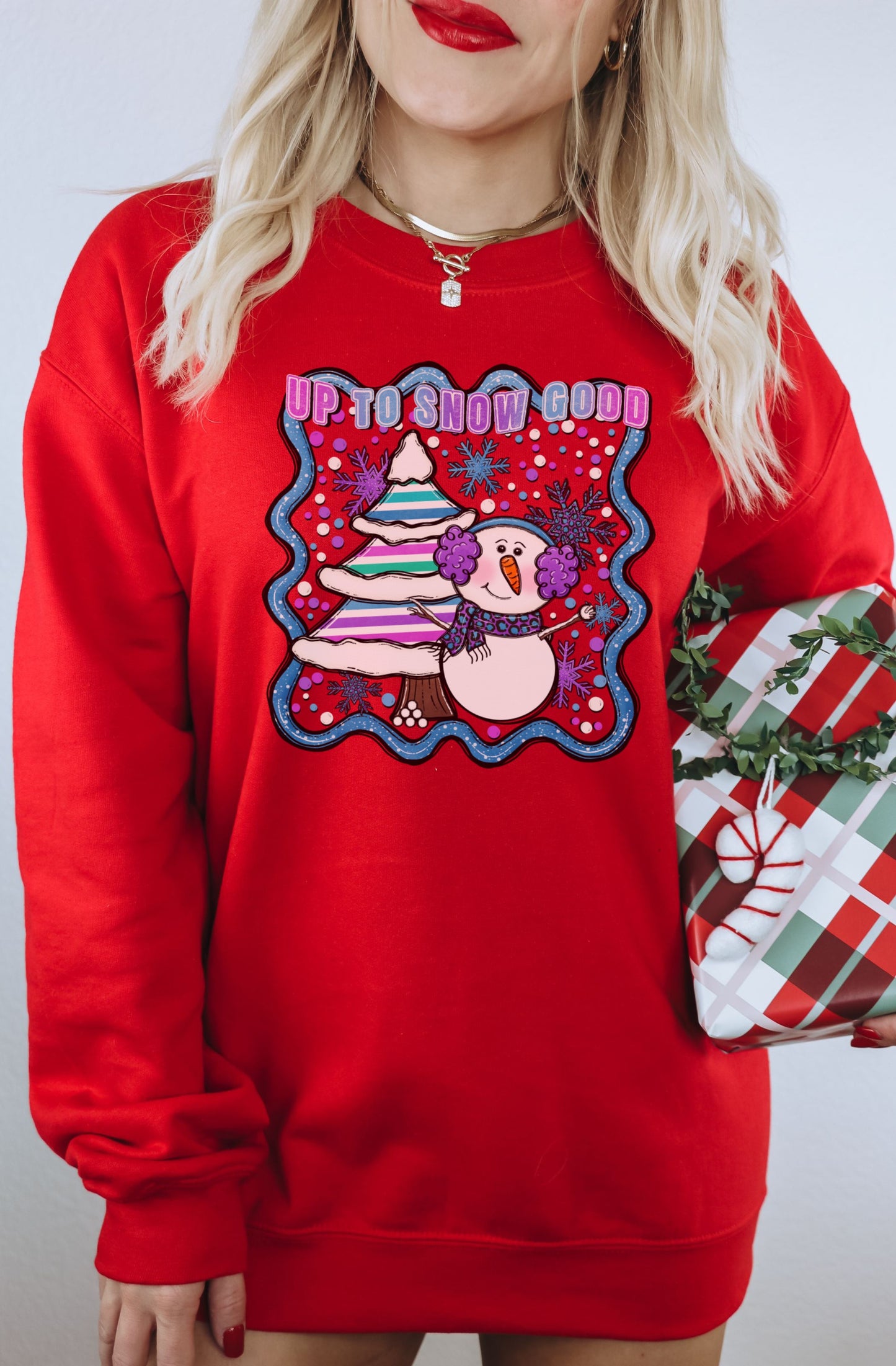 Up to Snow Good Christmas Snowman Sweatshirt Product