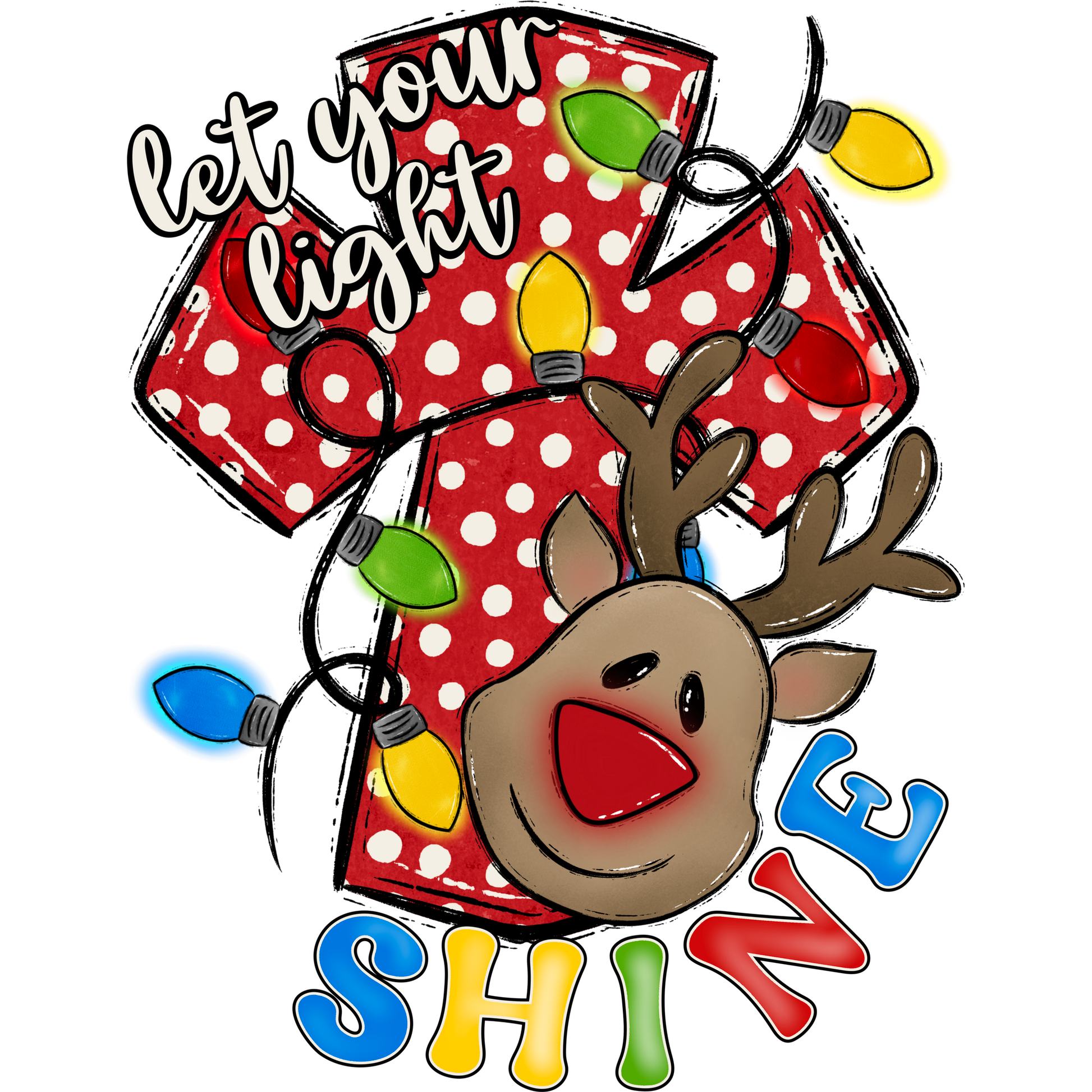 Let Your Light Shine Reindeer Christmas product