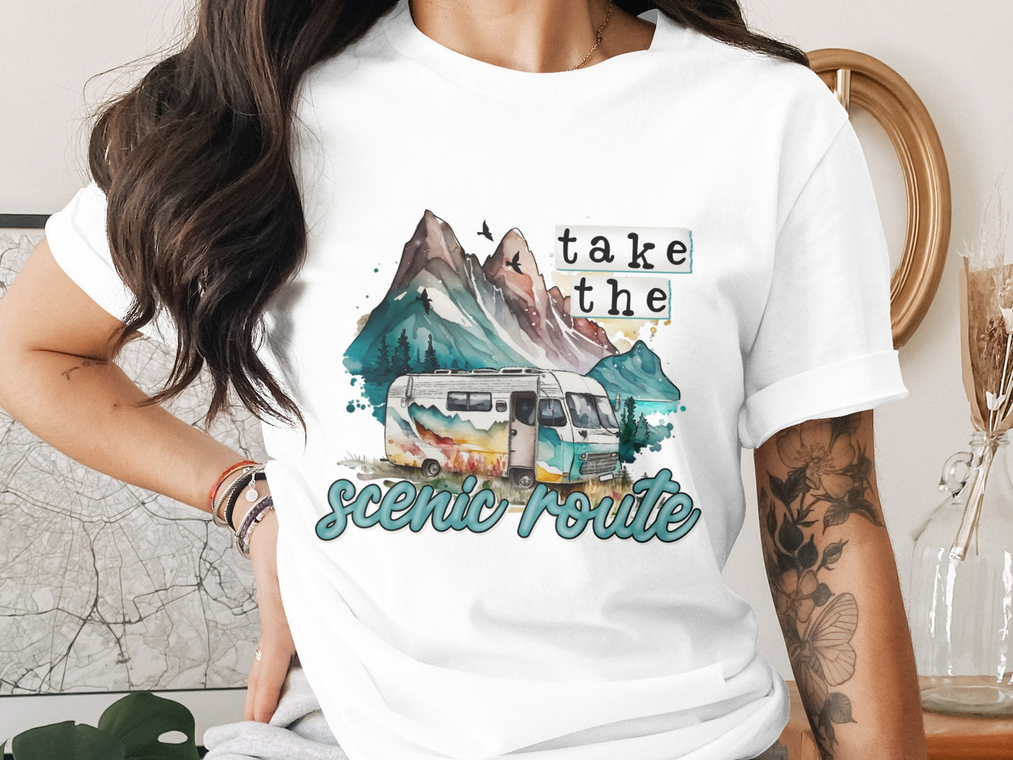Take the Scenic Route Camper Van T-shirt