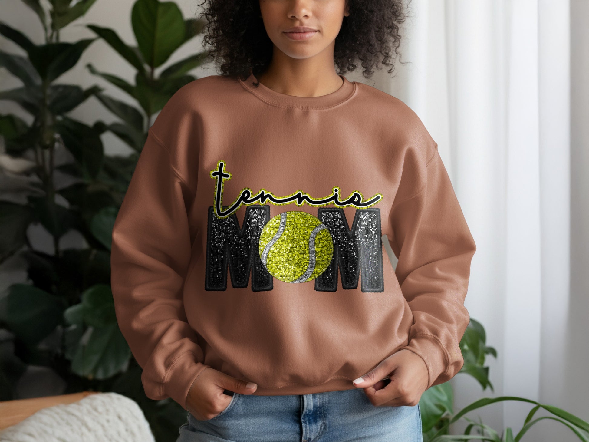 Tennis Mom Sweatshirt Trendy Sports Lover Clothing