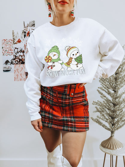 Snow Much Fun Snowmen Graphic Sweatshirt