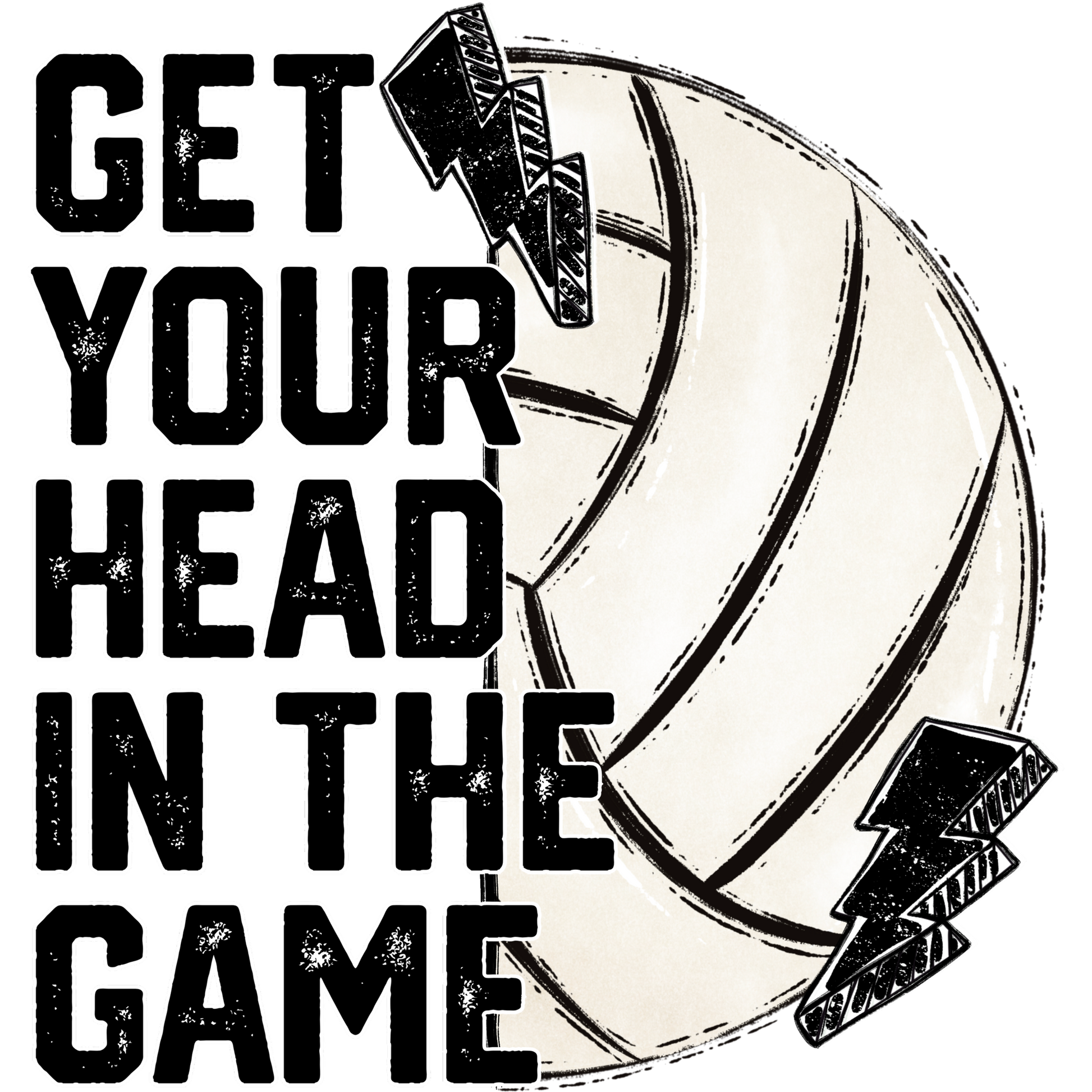 Get Your Head In The Game Volleyball Poster