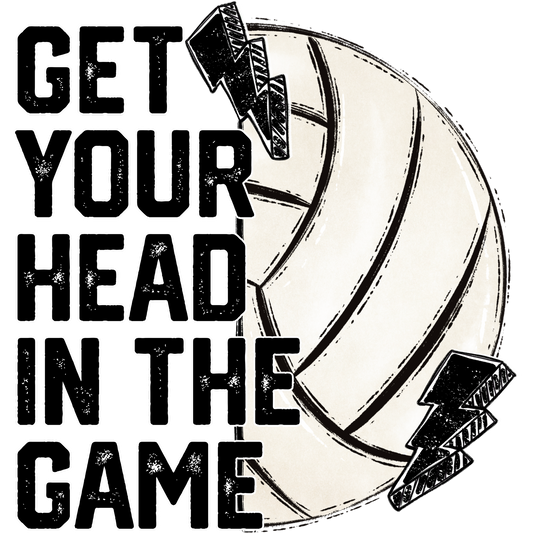 Get Your Head In The Game Volleyball Poster
