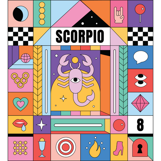 Colorful Scorpio Zodiac Artwork for Astrology Lovers