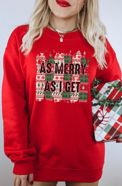 As Merry As I Get Festive Holiday Sweatshirt product