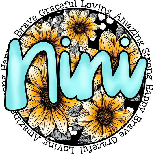 Cute Floral Design with Words Nini product