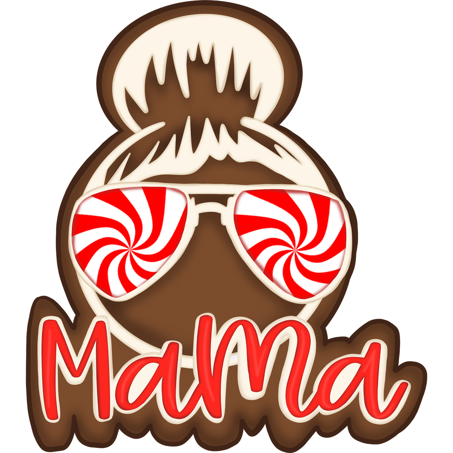 Stylish Mama with Peppermint Sunglasses Design