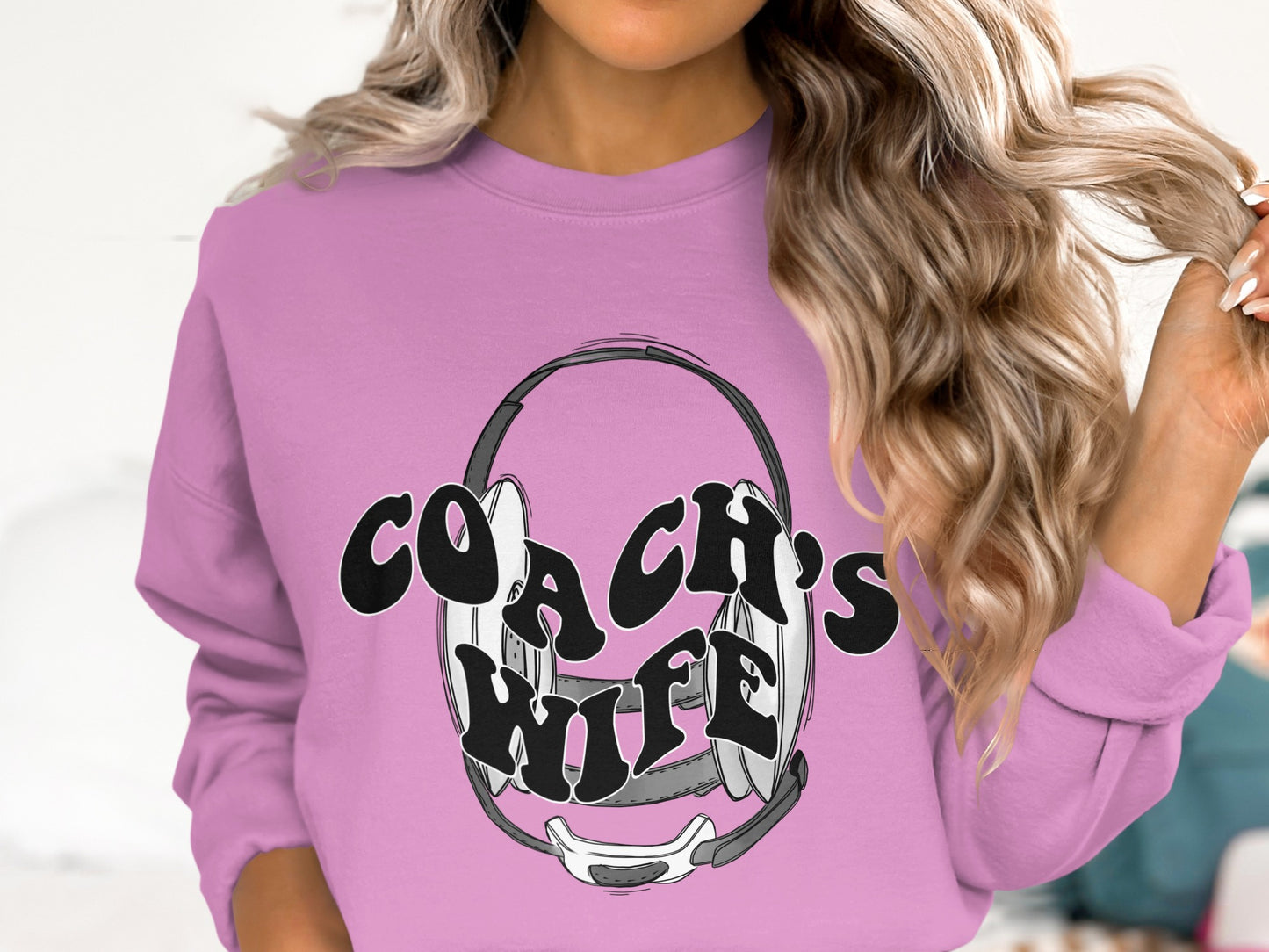 Coach's Wife Graphic Sweatshirt for Comfort