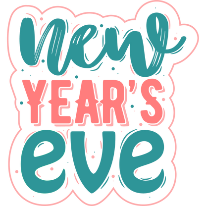 New Year's Eve Colorful Celebration Sticker