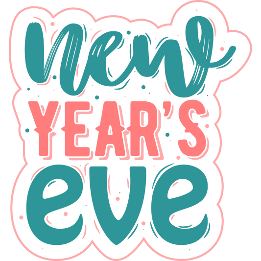 New Year's Eve Colorful Celebration Sticker